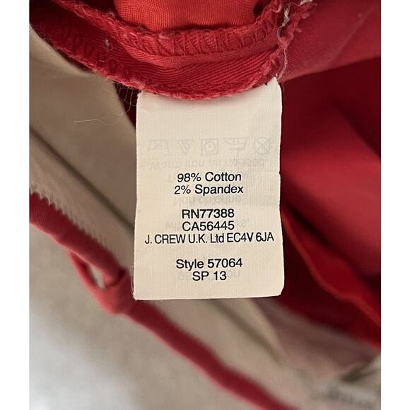 J Crew Cafe Capri Pants Womens Size 6 Pink Pockets Stretch Cropped Chino‎ - Picture 4 of 8